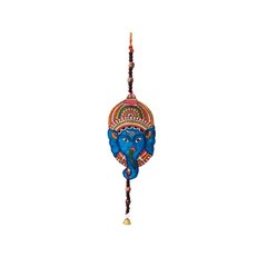 Hand-Painted Leather Lord Ganesha Wall Hanging