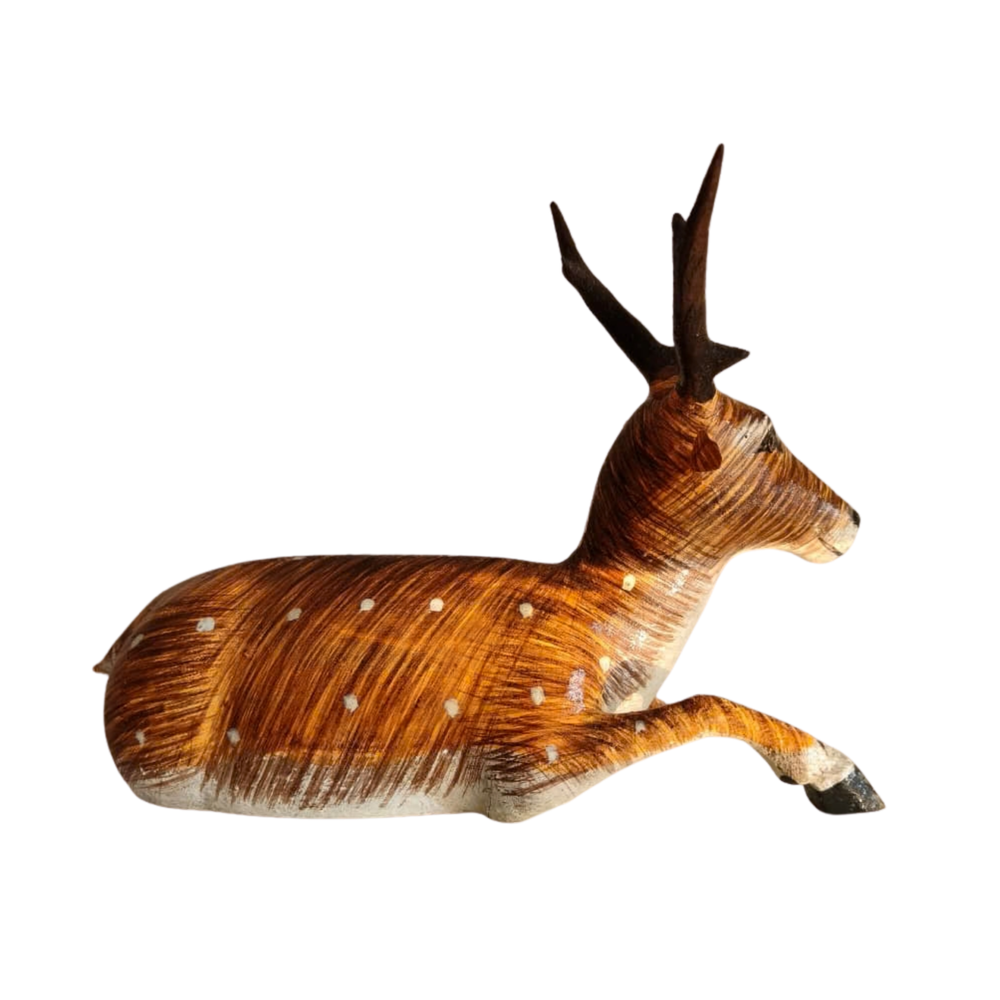 Traditional Telangana Nirmal lacquered deer wooden toy