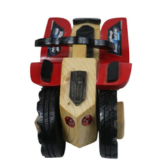 Handmade Channapatna wooden mud racer car with traditional design