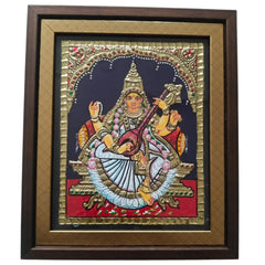 Beautiful Saraswathi Devi Thanjavur Painting – Timeless Indian Craft Paintings