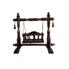 Royal Wooden Jhula with Carved Pillars