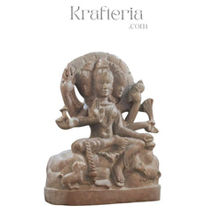 Sculpture of Lord Dattatreya – Representation of Brahma, Vishnu, and Shiva Soft Stone