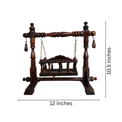 Royal Wooden Jhula with Carved Pillars
