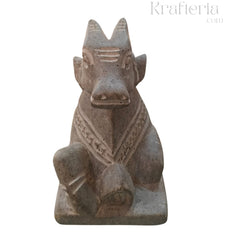 Nandi Idol in Soft Stone – Traditional Temple Decor