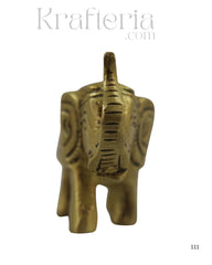 Brass Elephant Idol for Vastu, Prosperity, and Good Luck