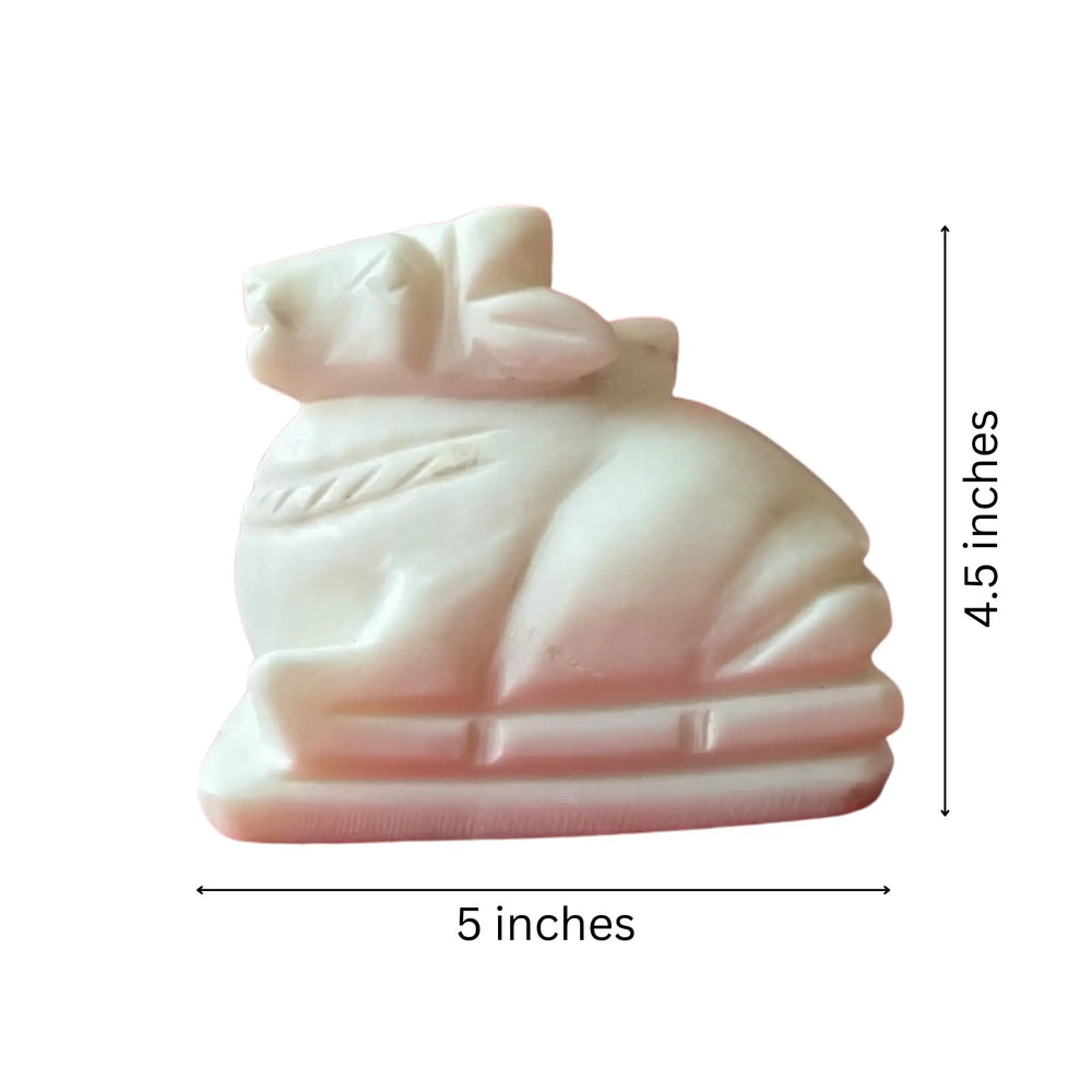 Marble Nandi Idol – Sacred Nandi Bull Statue for Pooja & Home Décor Marble