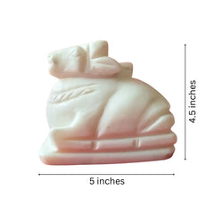 Marble Nandi Idol – Sacred Nandi Bull Statue for Pooja & Home Décor Marble