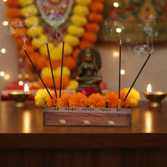 Wooden Incense Stick Holder | Carved Burner Stand for Home Decor maruthi handicrafts