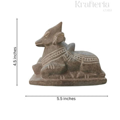 Nandi Idol in Soft Stone – Traditional Temple Decor belur shanker