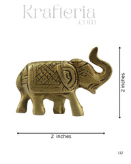 Brass Elephant Idol for Vastu, Prosperity, and Good Luck