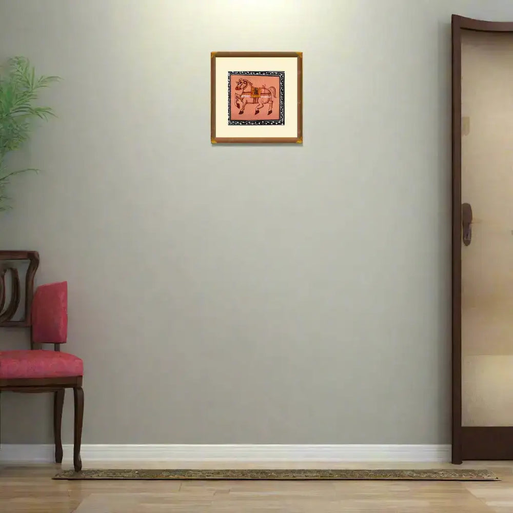 The Majestic Rose Steed – Elegance of Heritage Paintings