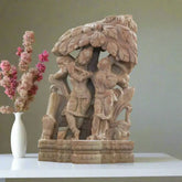 Elegant Radha Krishna Statue – Spiritual Emblem of Devotion Soft Stone