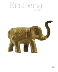 Brass Elephant Idol for Vastu, Prosperity, and Good Luck