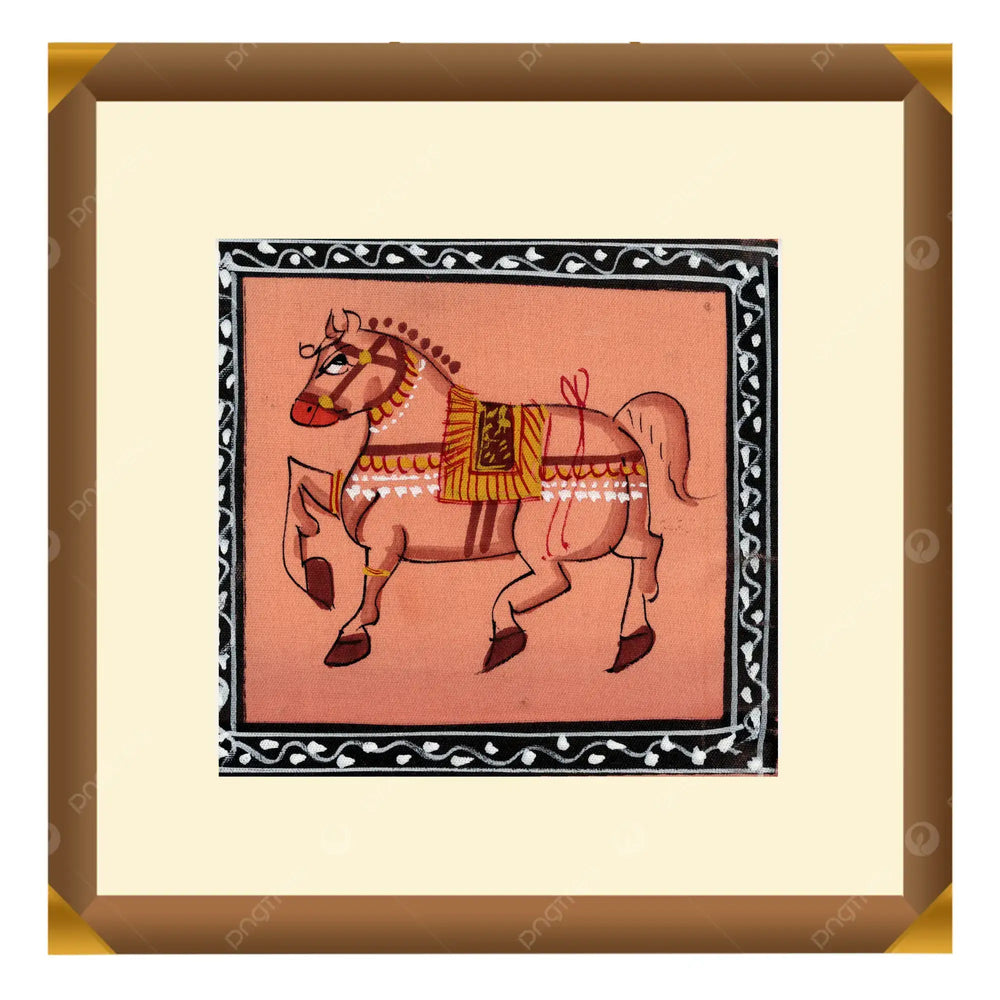 The Majestic Rose Steed – Elegance of Heritage Paintings