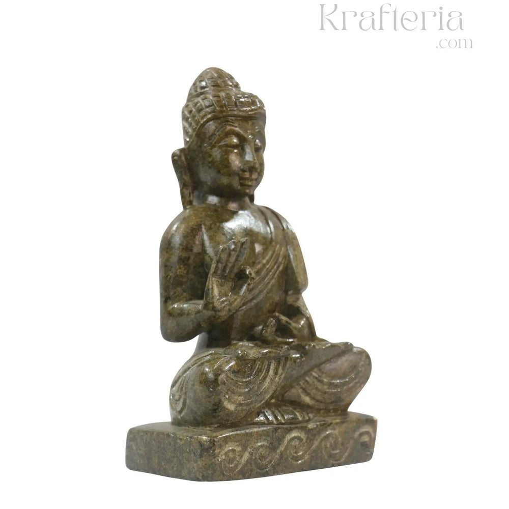 Peaceful Buddha Figurine – Soft Stone Decorative Idol belur shanker
