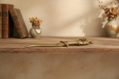 Brass Yali Decorative Dagger | Mythical Guardian Decor Knife Brass Ware