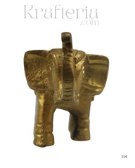 Brass Elephant Idol for Vastu, Prosperity, and Good Luck