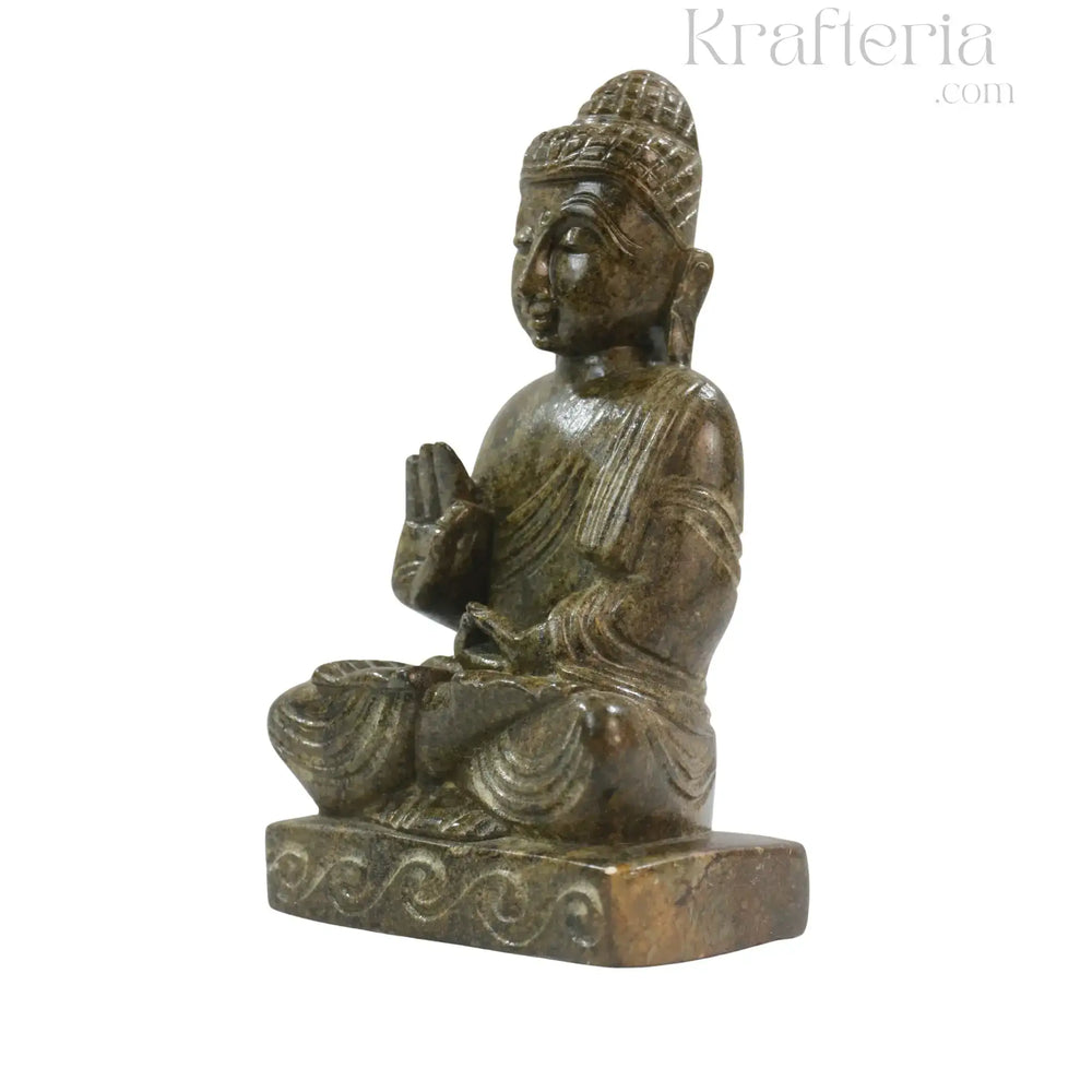 Peaceful Buddha Figurine – Soft Stone Decorative Idol belur shanker