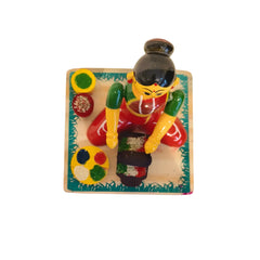 Lady Grinding Spices Figurine - Etikoppaka Lacquerware Etikoppaka Lacquerware