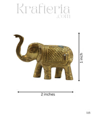 Brass Elephant Idol for Vastu, Prosperity, and Good Luck