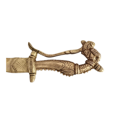 Brass Yali Decorative Dagger | Mythical Guardian Decor Knife Brass Ware