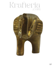 Brass Elephant Idol for Vastu, Prosperity, and Good Luck