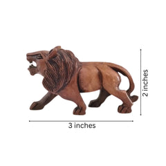 Wooden Lion Carving | Intricate Hand-Carved Animal Statue maruthi handicrafts