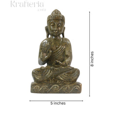 Peaceful Buddha Figurine – Soft Stone Decorative Idol