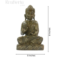 Peaceful Buddha Figurine – Soft Stone Decorative Idol belur shanker