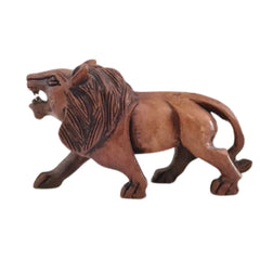 Wooden Lion Carving | Intricate Hand-Carved Animal Statue maruthi handicrafts