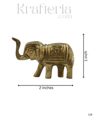 Brass Elephant Idol for Vastu, Prosperity, and Good Luck