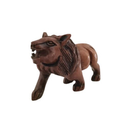 Wooden Lion Carving | Intricate Hand-Carved Animal Statue maruthi handicrafts
