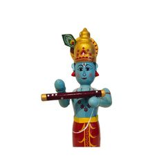 Vibrant Etikoppaka Lord Krishna Flute Player Etikoppaka Lacquerware