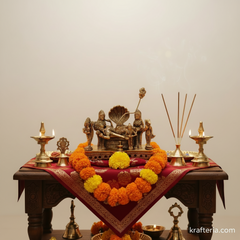 Brass Ananta Shayana Vishnu Statue – Traditional Reclining Mahavishnu Altar Idol Brass Artwork