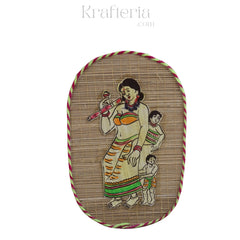 Village Lady with Baby – Handmade Bamboo Wall Decoration