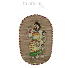 Village Lady with Baby – Handmade Bamboo Wall Decoration Sargaalaya
