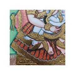 Mysore Yashodha With Krishna Painting | 22KT Gold Leaf