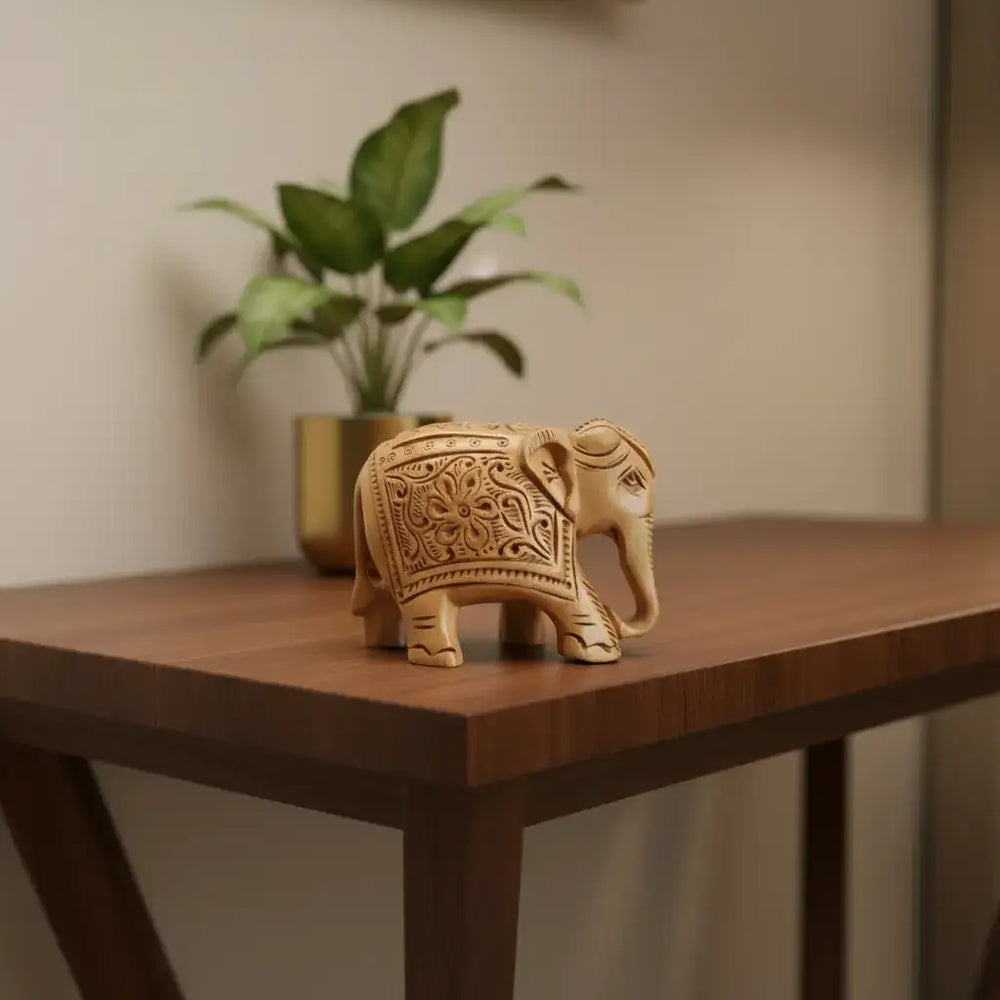 Hand-Carved Wooden Elephants – Artisan Decorative Sculptures maruthi handicrafts