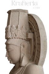Ancient Indian Sandstone Sculpture of a Divine Being (Deva/Gandharva)