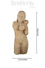 The Graceful Devi - A Sandstone Bust Sand Stone