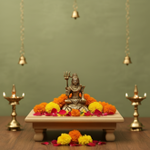 Exquisite Handcrafted Brass Idol of Lord Shiva in Meditation with Trishula