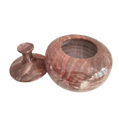 Marble Decorative Storage Jar with Lid – Luxury Stone Pot for Home Décor Marble