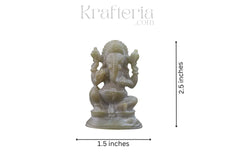 Handcrafted Ganesh Murti – Traditional Indian Spiritual Idol Marble Soft Stone