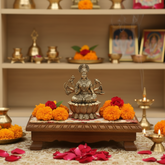 Majestic Durga Devi Brass Idol – Divine Embodiment of Strength and Protection