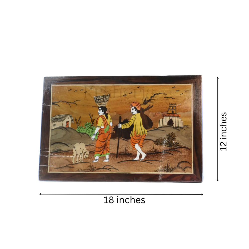 Soul of the Village - Inlaid in Rosewood Inlay Art