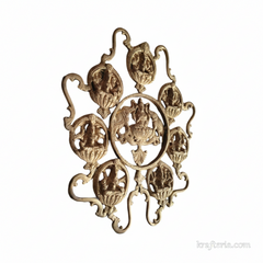 Divine Brass Ashta Lakshmi Wall Hanging – Handcrafted 8 Forms of Wealth Mandala Brass Artwork