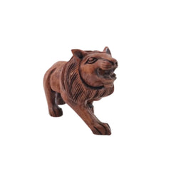 Wooden Lion Carving | Intricate Hand-Carved Animal Statue maruthi handicrafts