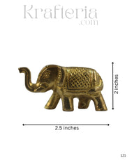 Brass Elephant Idol for Vastu, Prosperity, and Good Luck