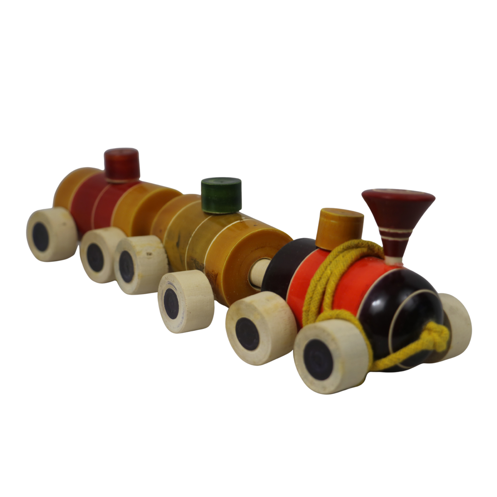 Eco-friendly Channapatna wooden toy train kids toy