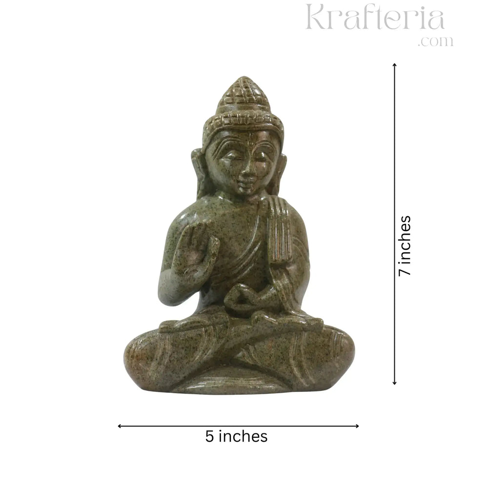 Peaceful Buddha Figurine – Soft Stone Decorative Idol belur shanker